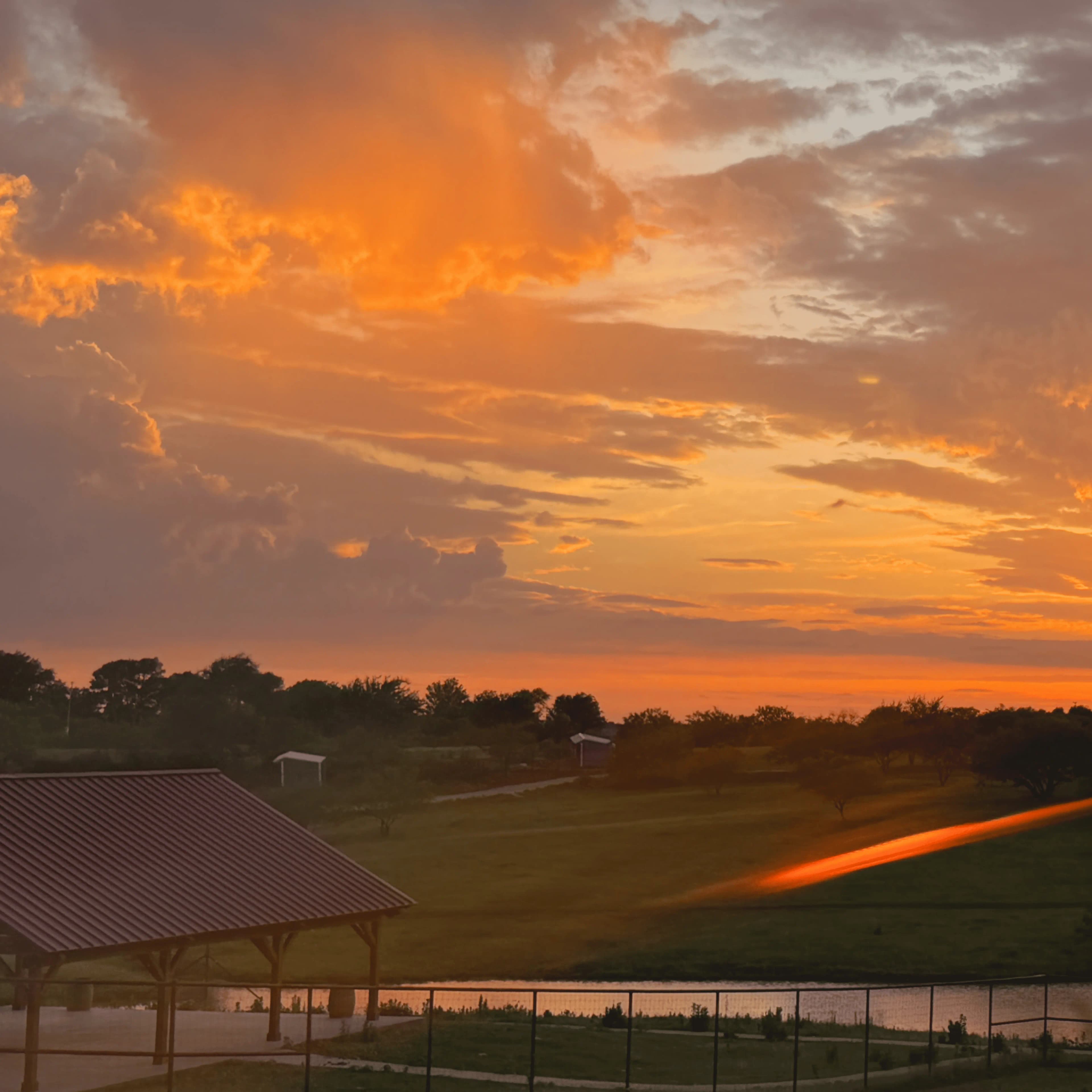 Blue Hills Ranch landscape at sunset
